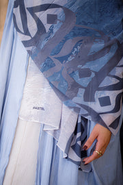 Dreamy Frost Chiffon Shawl