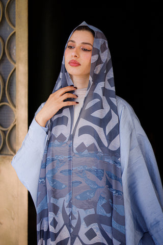 Dreamy Frost Chiffon Shawl
