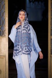 Dreamy Frost Chiffon Shawl