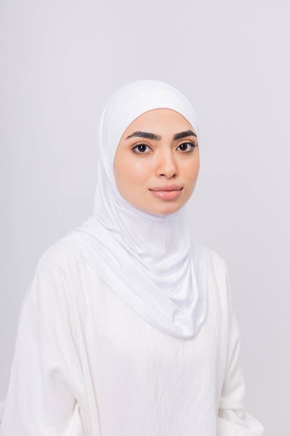 Ready Duo Two Piece Hijab in White #Color_White
