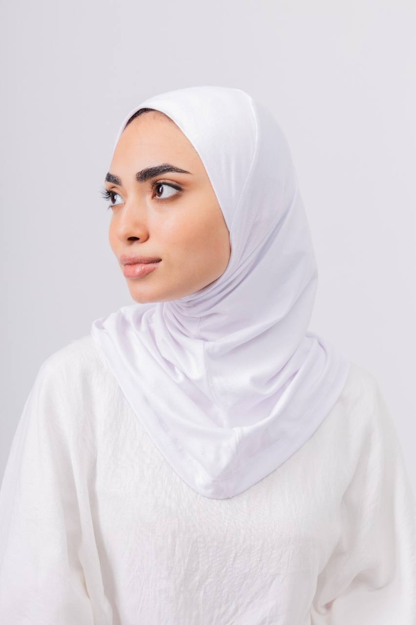 Ready Wrap One Piece Hijab in White #Color_White