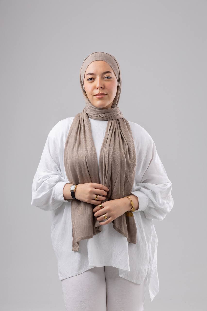 Lulua Scarf and Bandana Set in Beige #Color_Beige