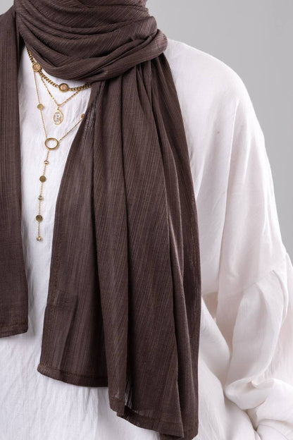 Lulua Scarf and Bandana Set in Brown #Color_Brown