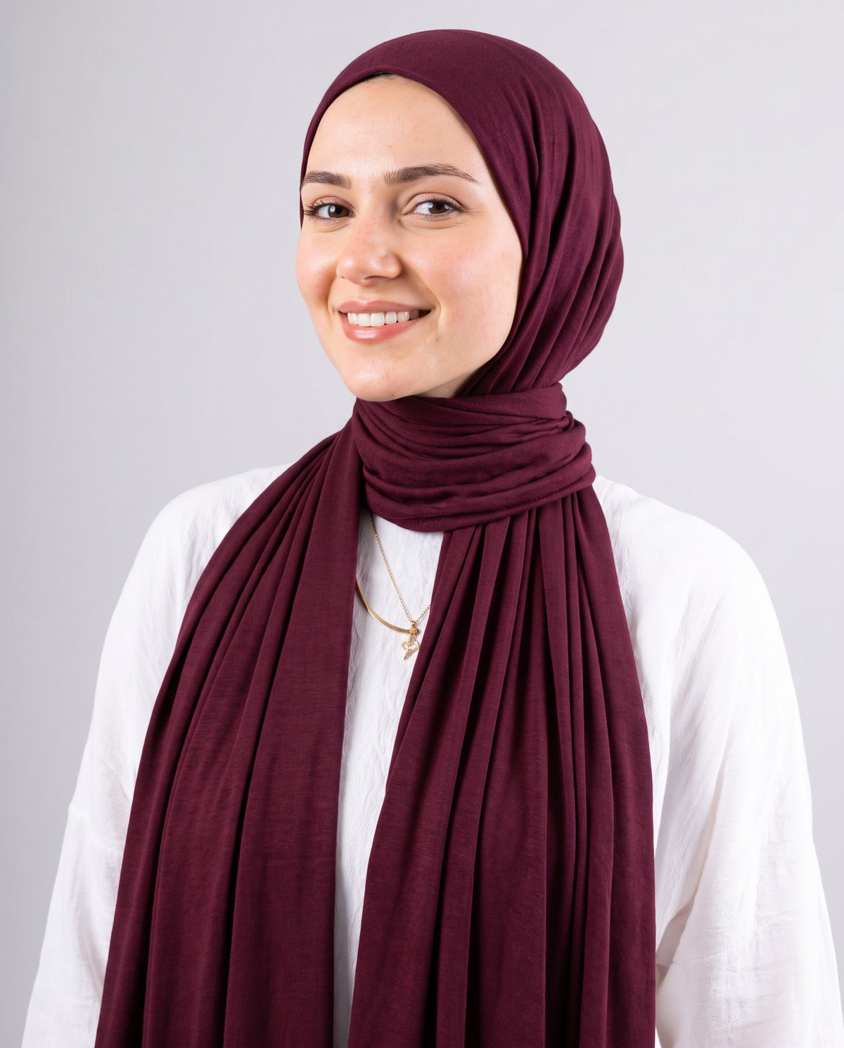 Jel Scarf in Burgundy #Color_Burgundy