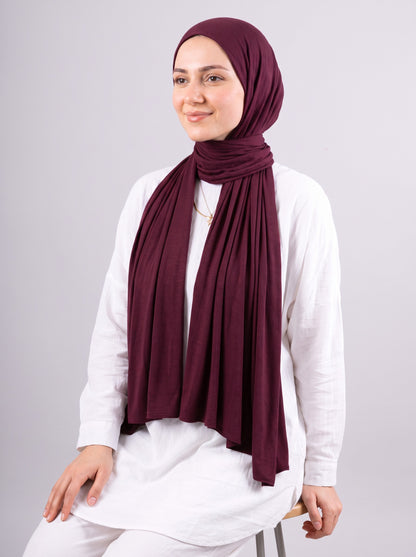 Jel Scarf in Burgundy #Color_Burgundy