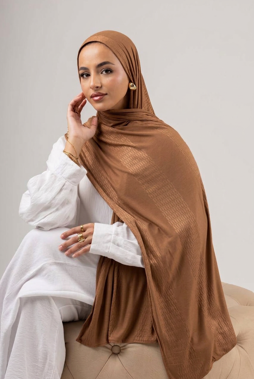 Desert Scale Kuwaiti Scarf - Cafe