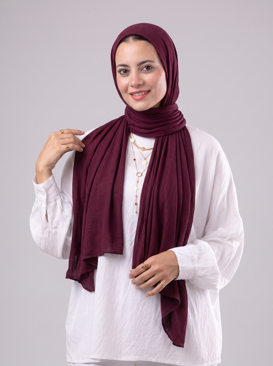 Lulua Plain Cotton Scarf - Nebeti