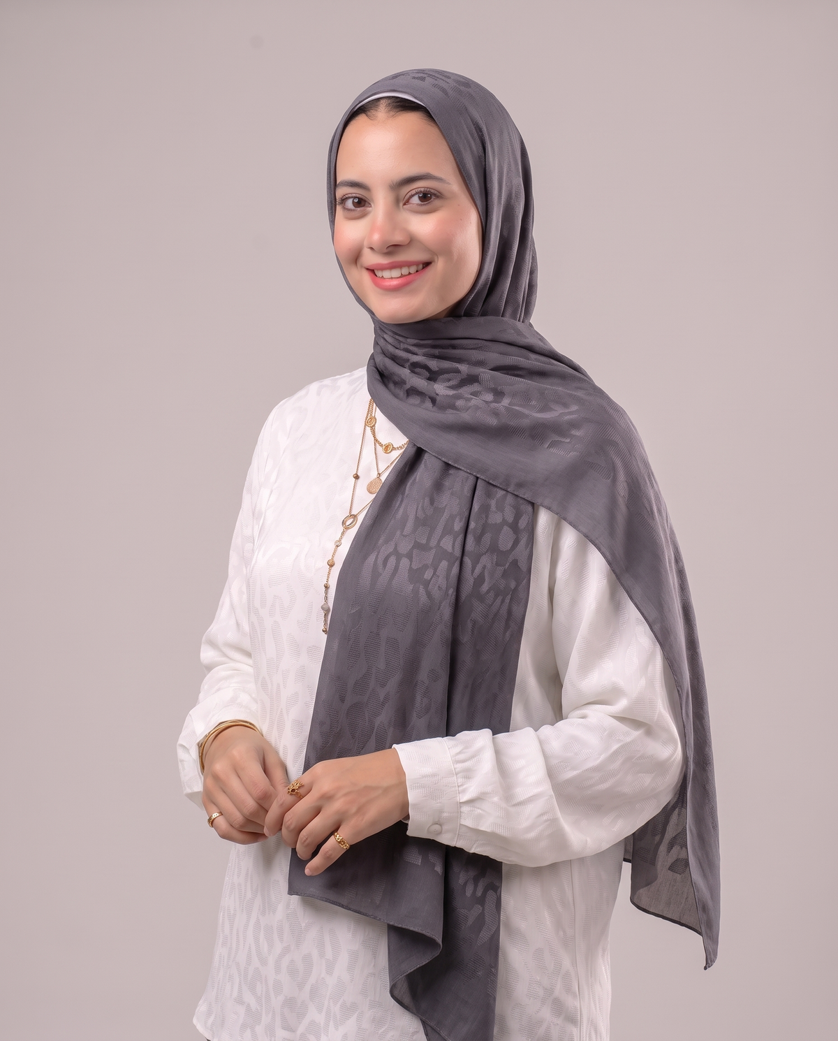 Tiger Scarf - Dark Grey