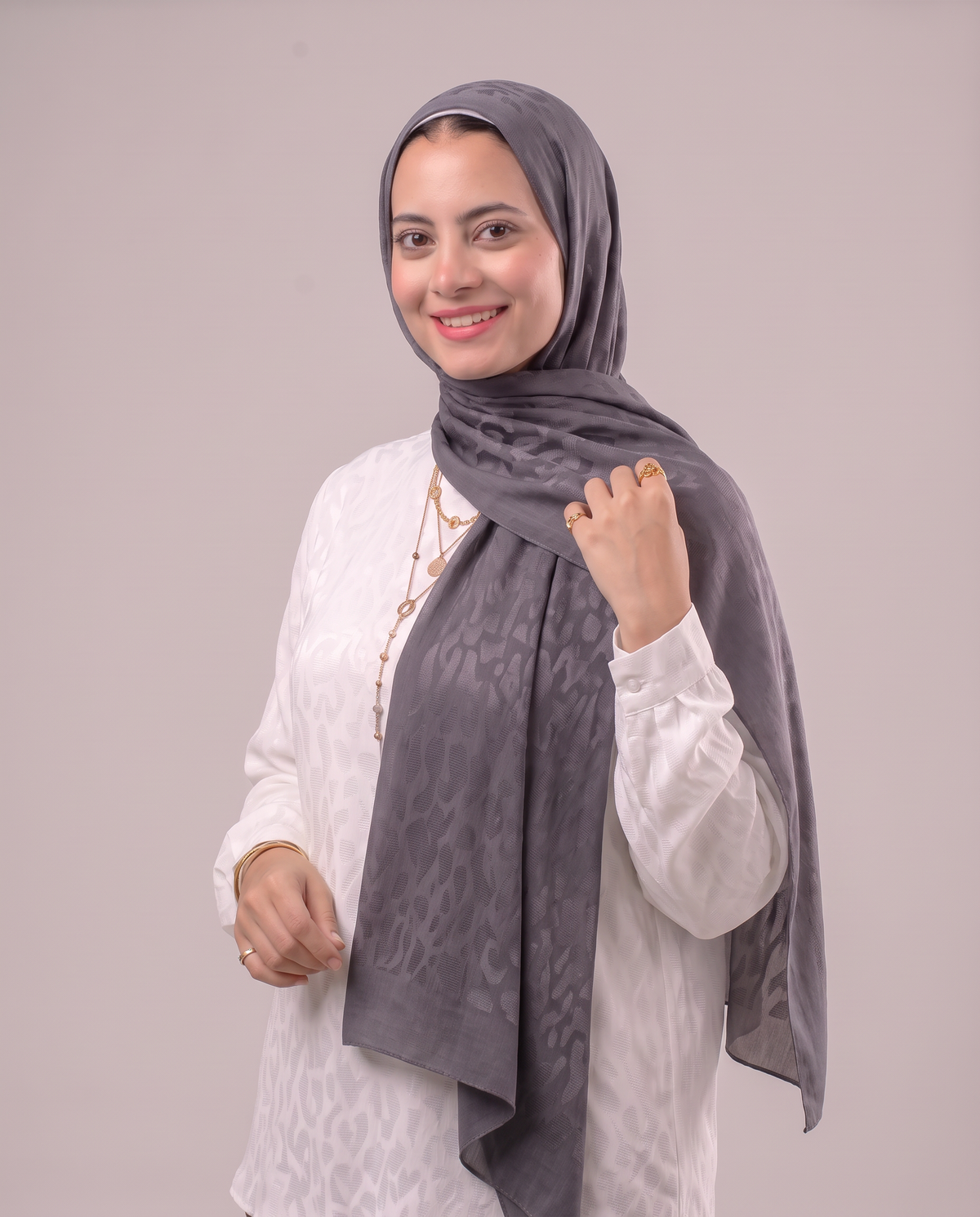 Tiger Scarf - Dark Grey