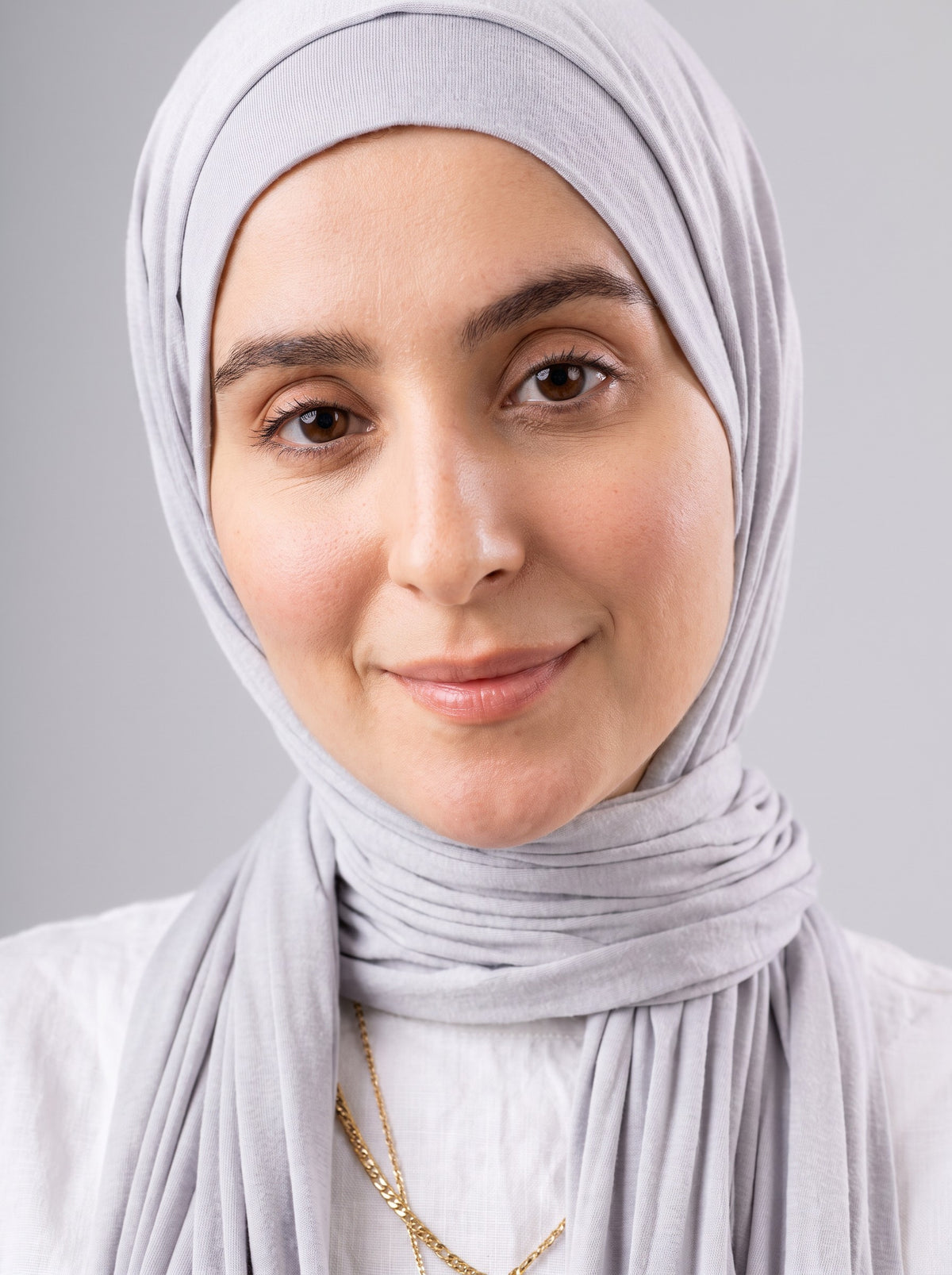 Jel Scarf and Bonnet Set in Grey #Color_Grey