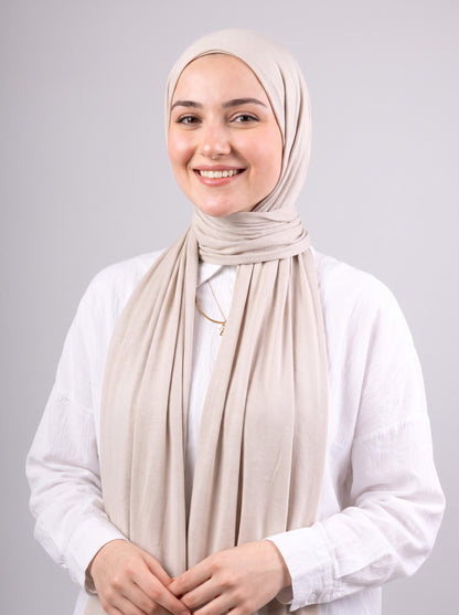 Jel Scarf in Light Beige #Color_Light Beige