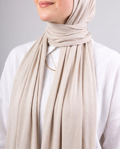 Jel Scarf in Light Beige #Color_Light Beige