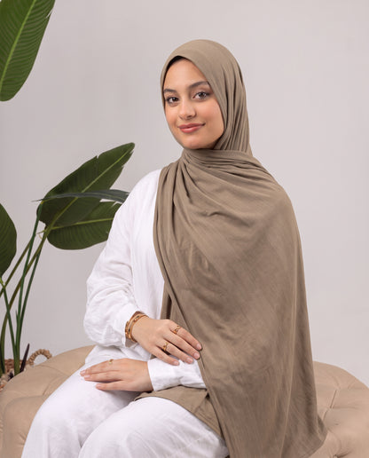 Diamond Stripe Kuwaiti Scarf - Coffee