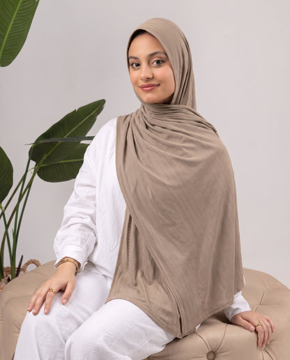 Diamond Stripe Kuwaiti Scarf - Beige