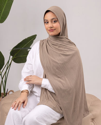 Diamond Stripe Kuwaiti Scarf - Beige