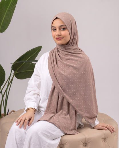 Dots Devore Kuwaiti Scarf - Cashmere