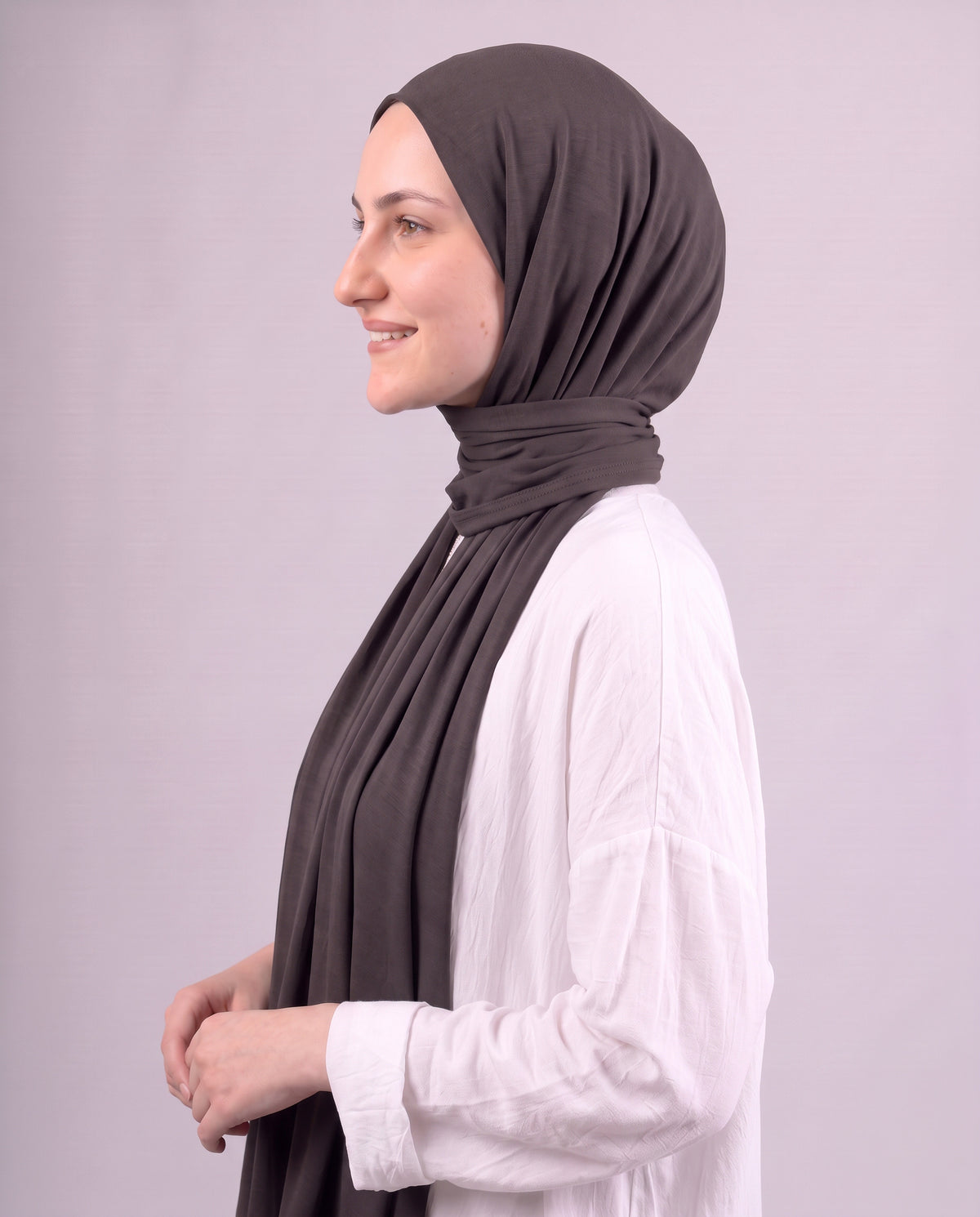 Plain Kuwaiti Scarf - Brown