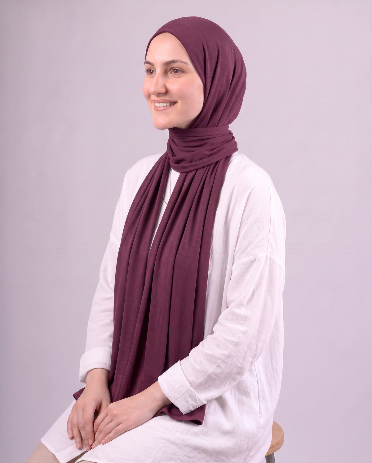 Plain Kuwaiti Scarf - Burgundy