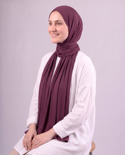 Plain Kuwaiti Scarf - Burgundy