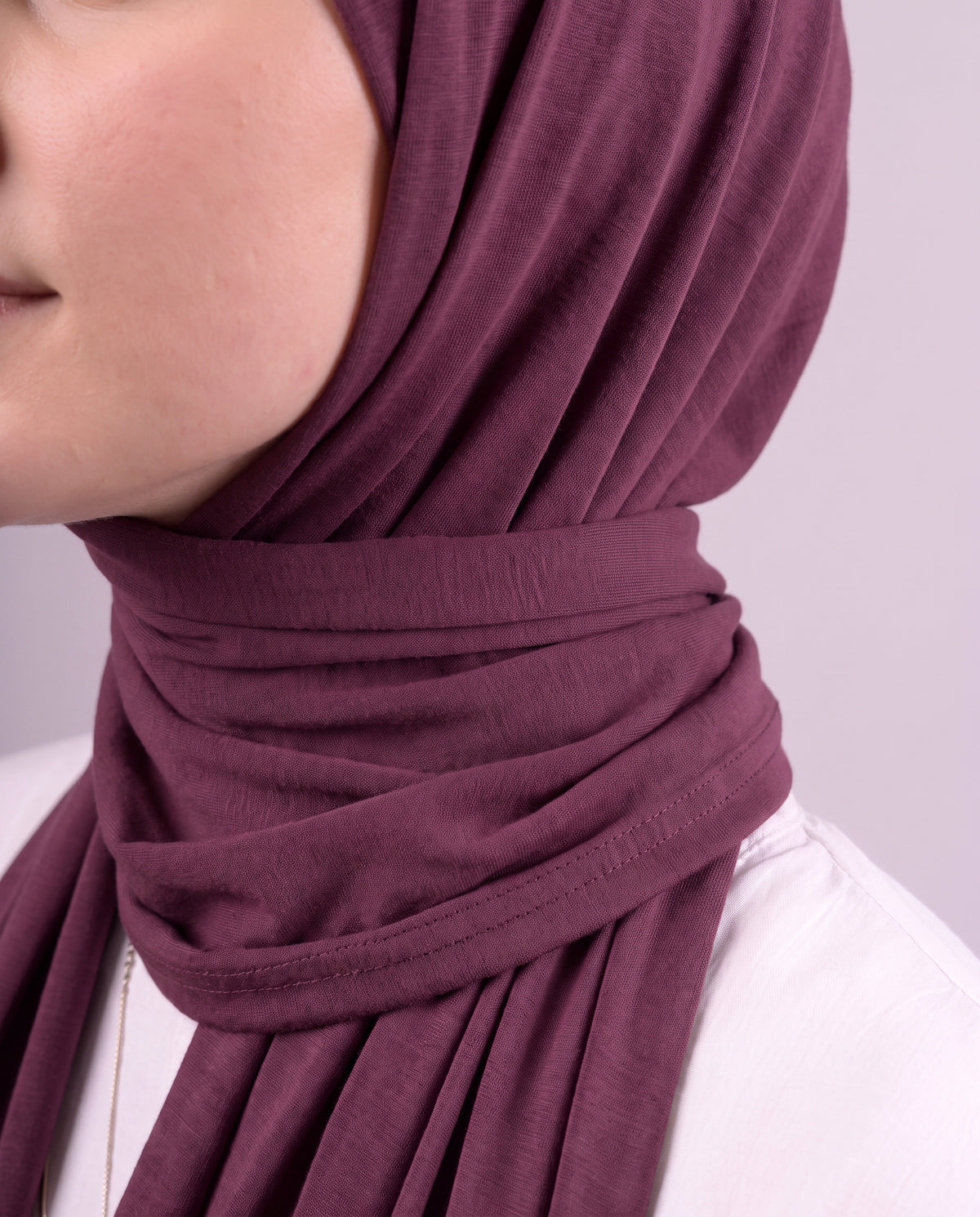 Plain Kuwaiti Scarf - Burgundy