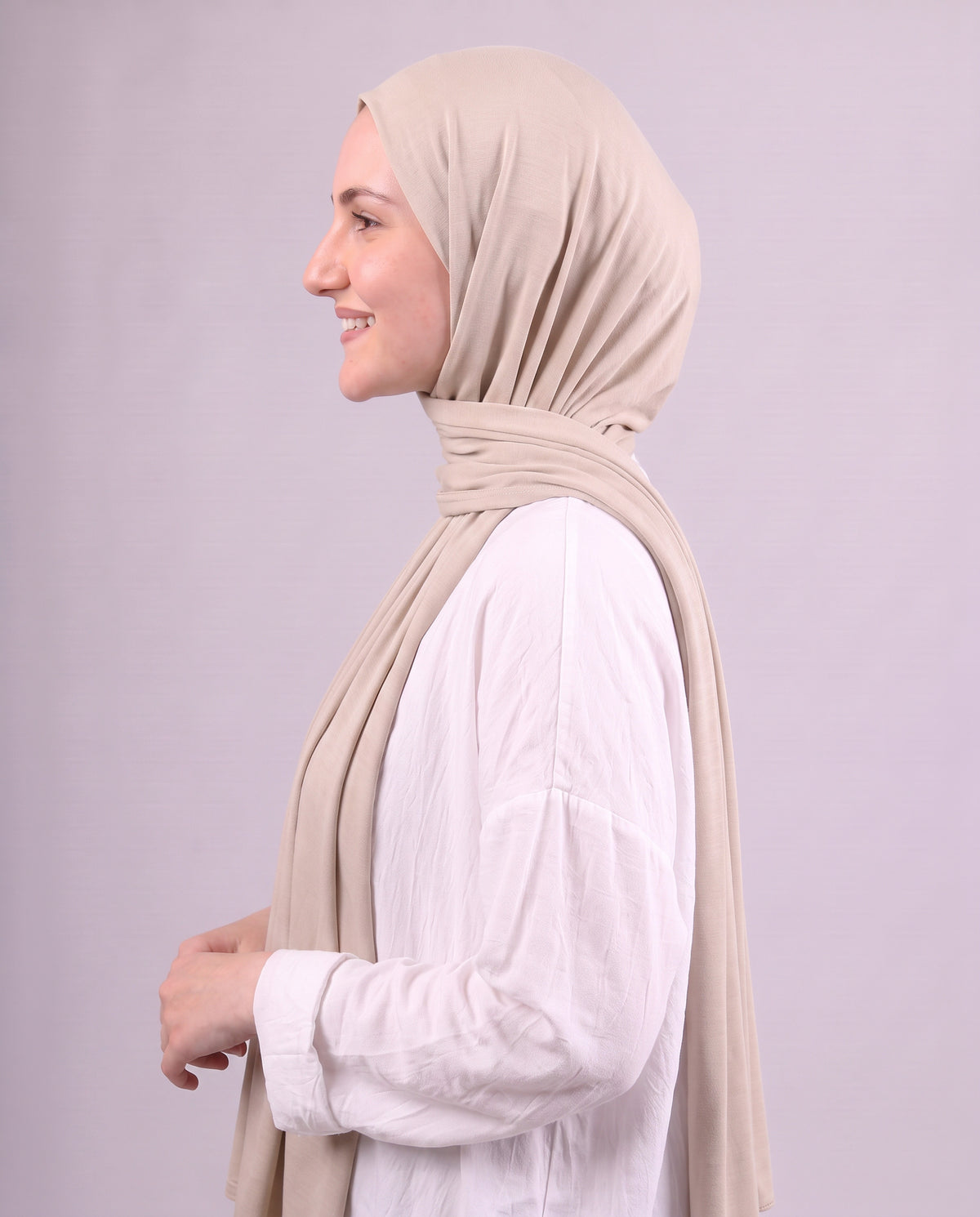 Plain Kuwaiti Scarf - Beige