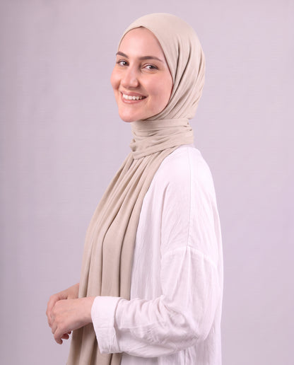 Plain Kuwaiti Scarf - Beige