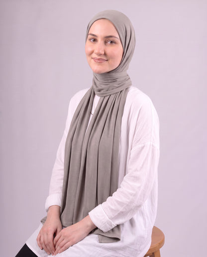 Plain Kuwaiti Scarf - Medium Grey
