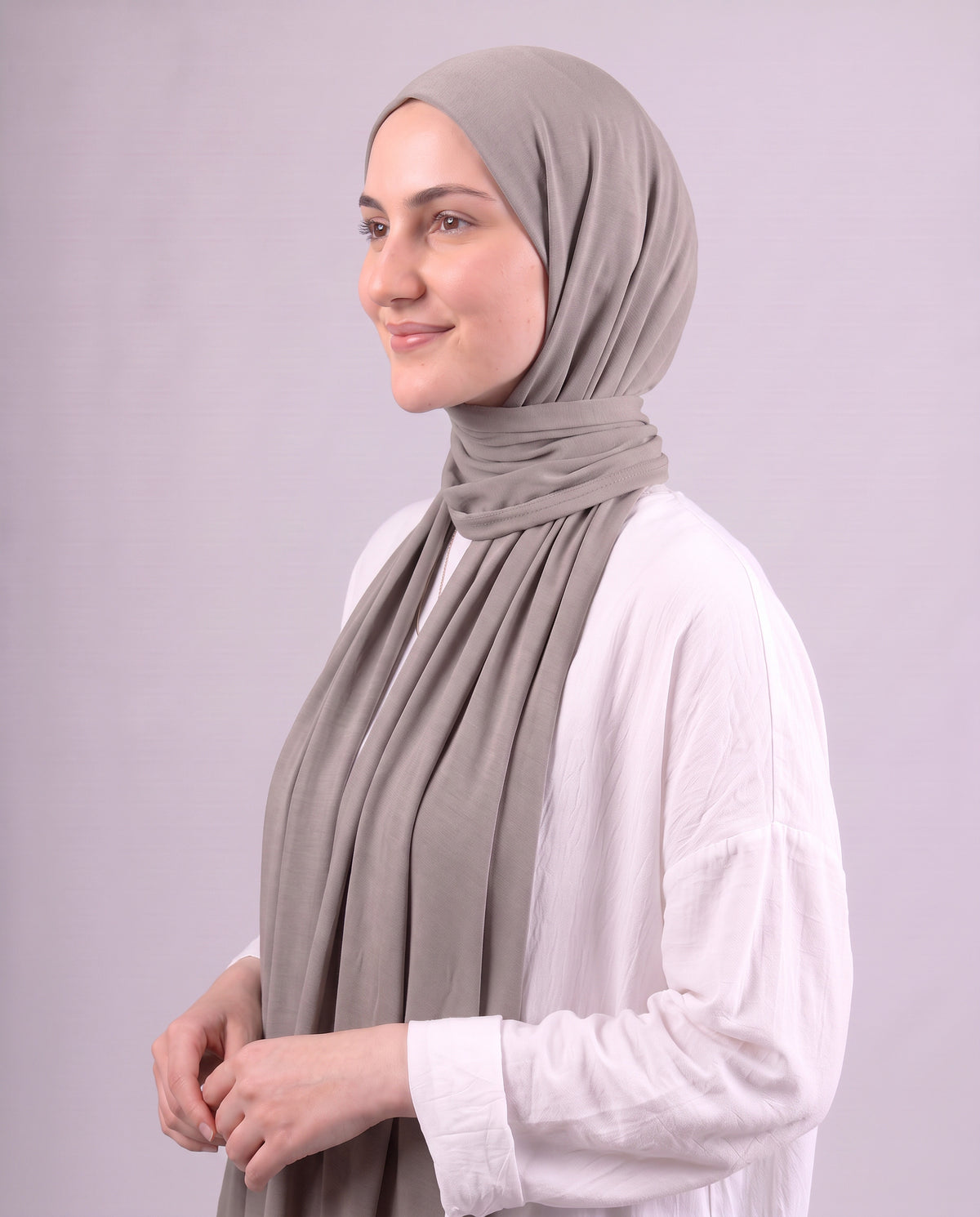 Plain Kuwaiti Scarf - Medium Grey