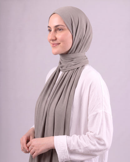Plain Kuwaiti Scarf - Medium Grey