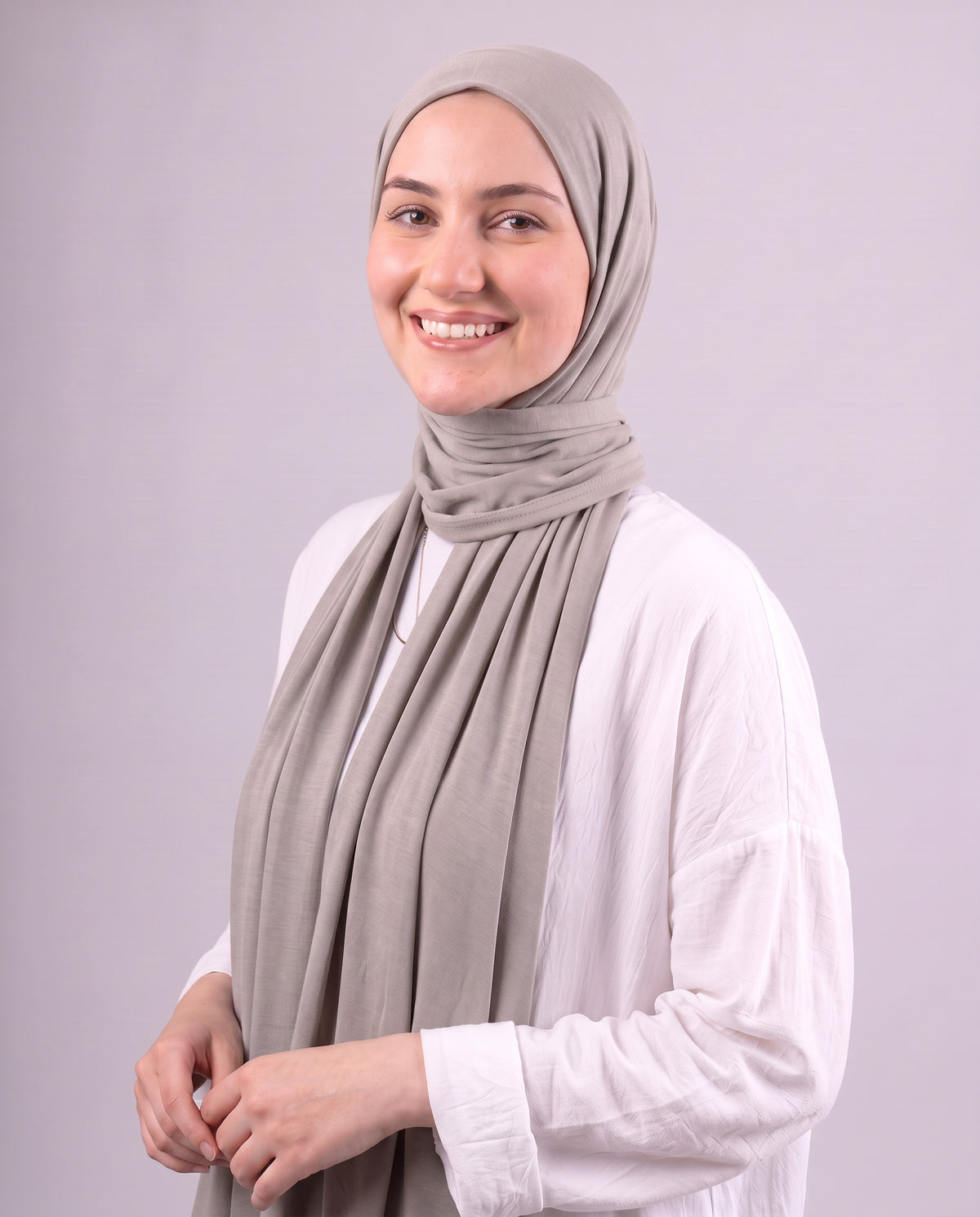 Plain Kuwaiti Scarf - Medium Grey