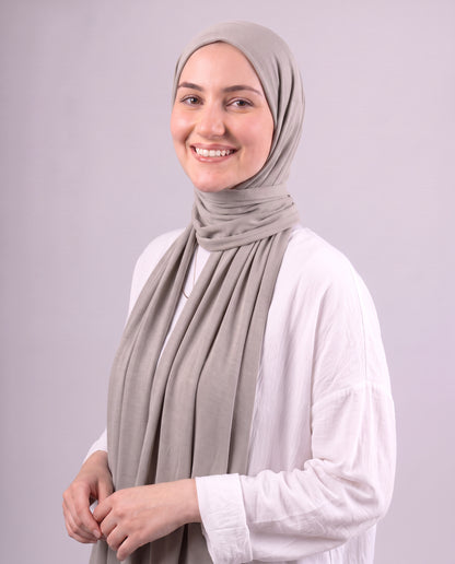 Plain Kuwaiti Scarf - Medium Grey
