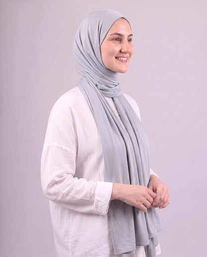 Plain Kuwaiti Scarf - Grey