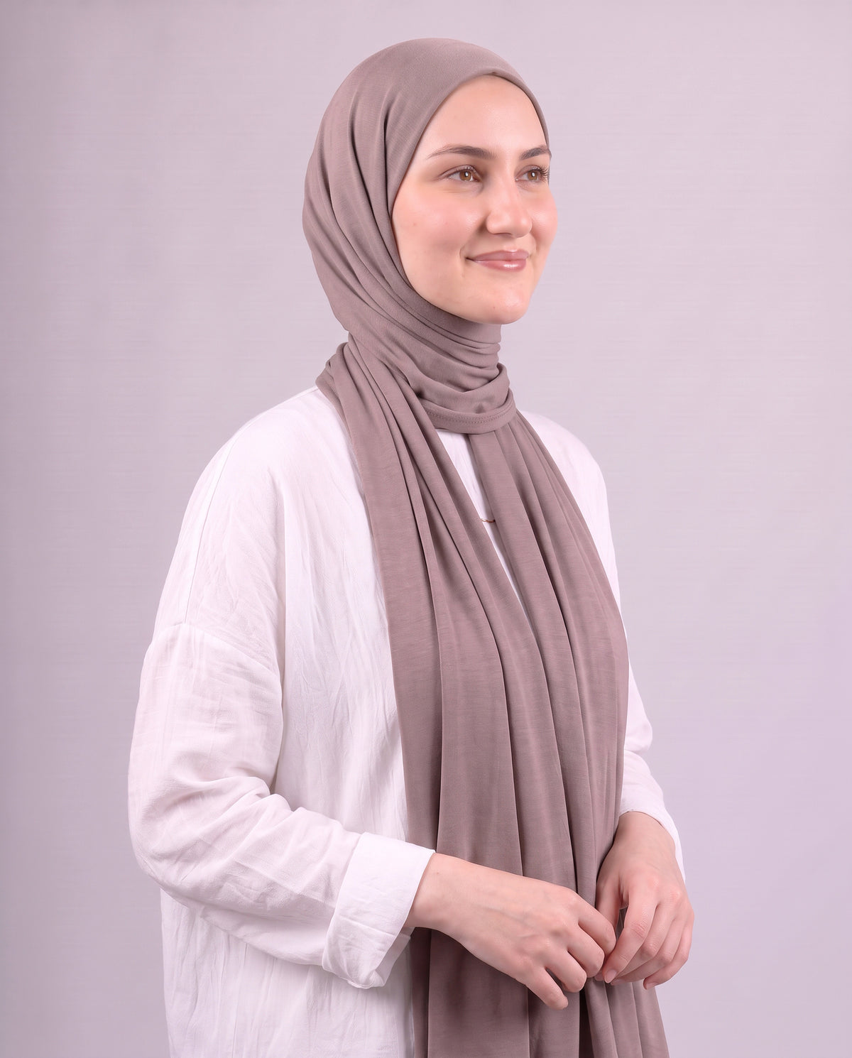 Plain Kuwaiti Scarf - Café