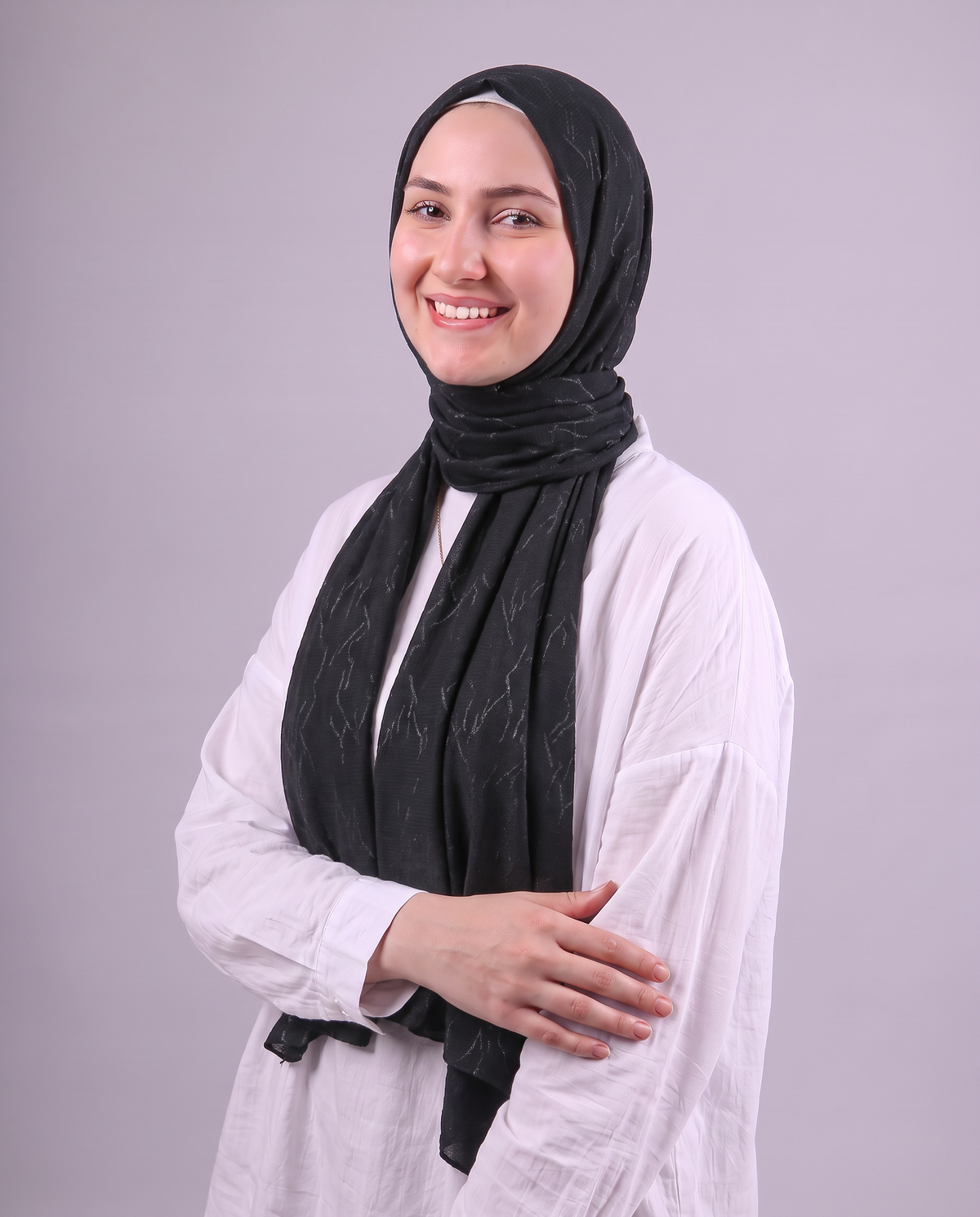 Storm Devore Kuwaiti Scarf - Black