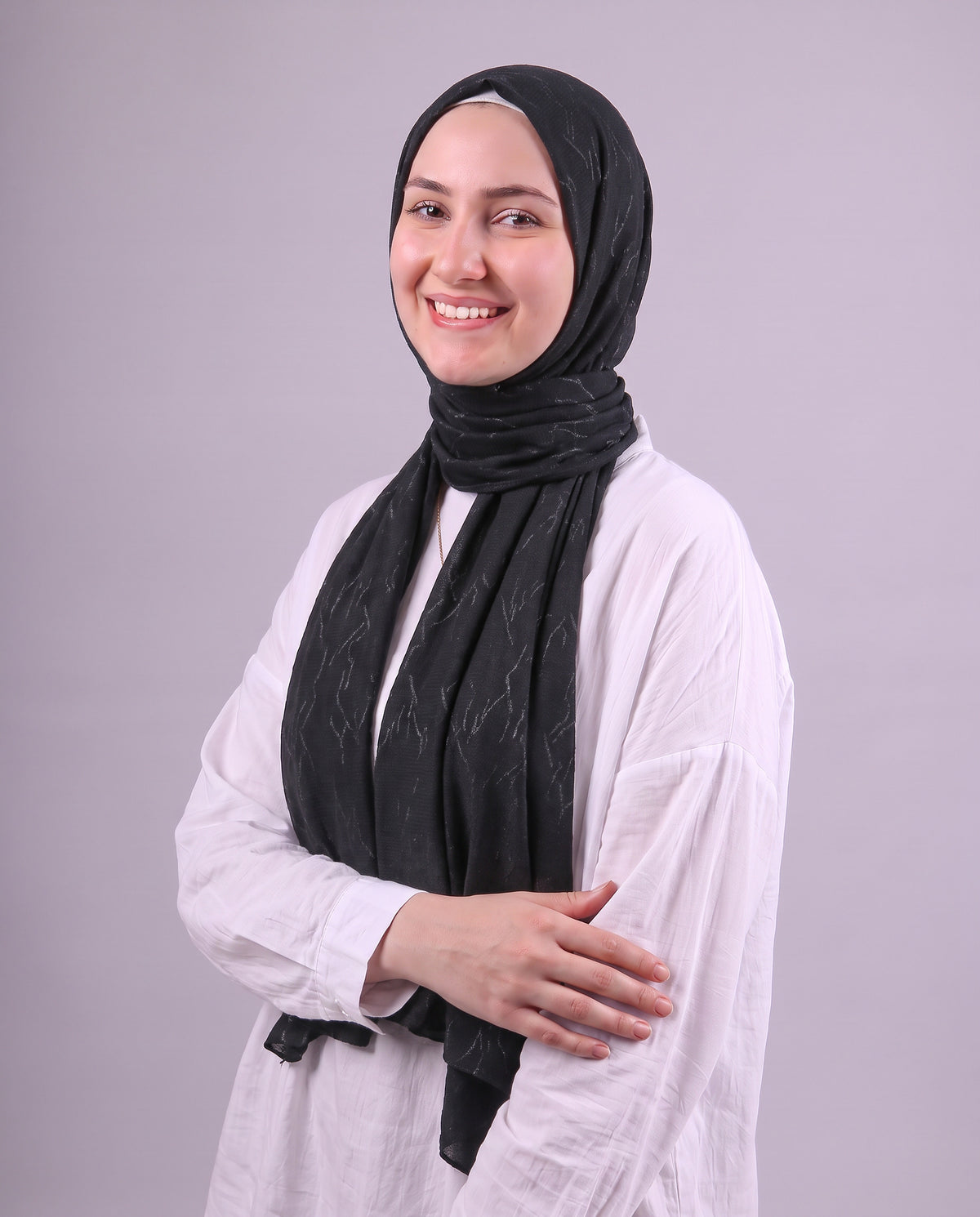 Storm Devore Kuwaiti Scarf - Black