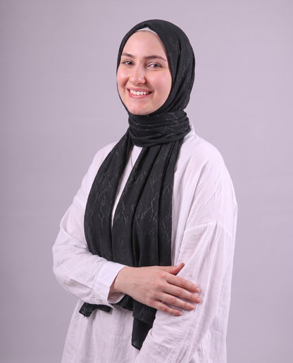 Storm Devore Kuwaiti Scarf - Black