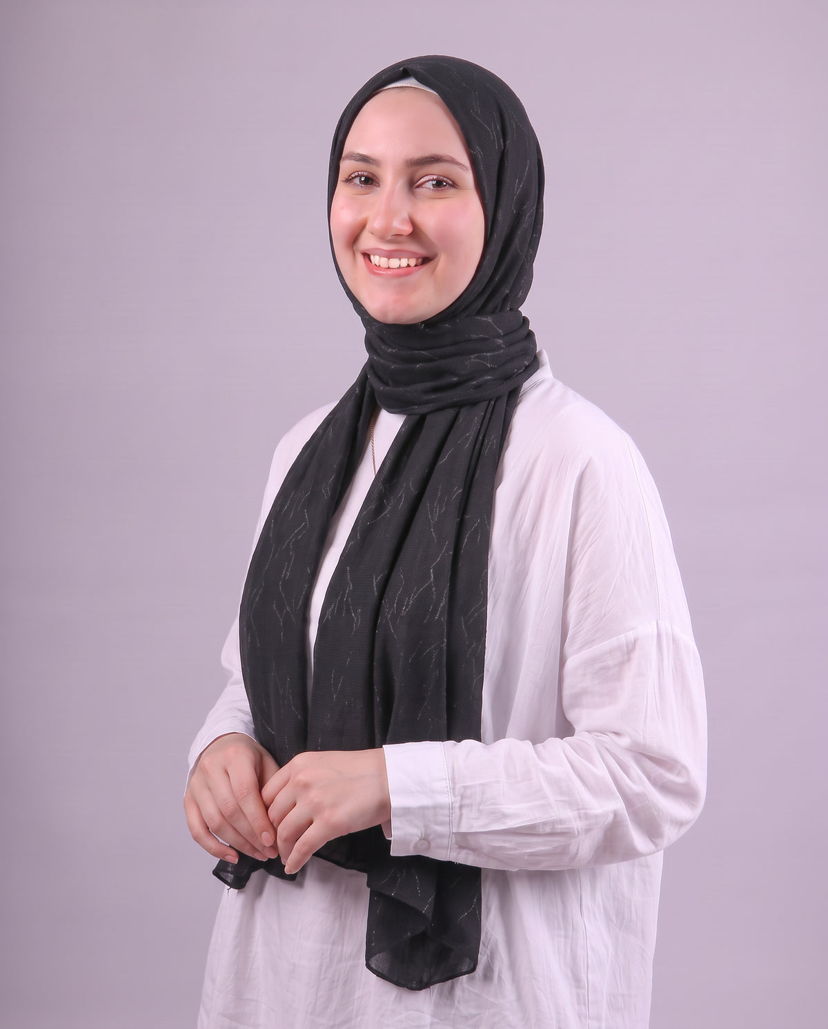 Storm Devore Kuwaiti Scarf - Black