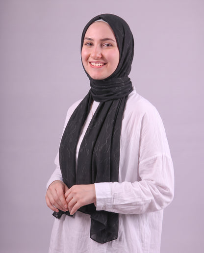 Storm Devore Kuwaiti Scarf - Black