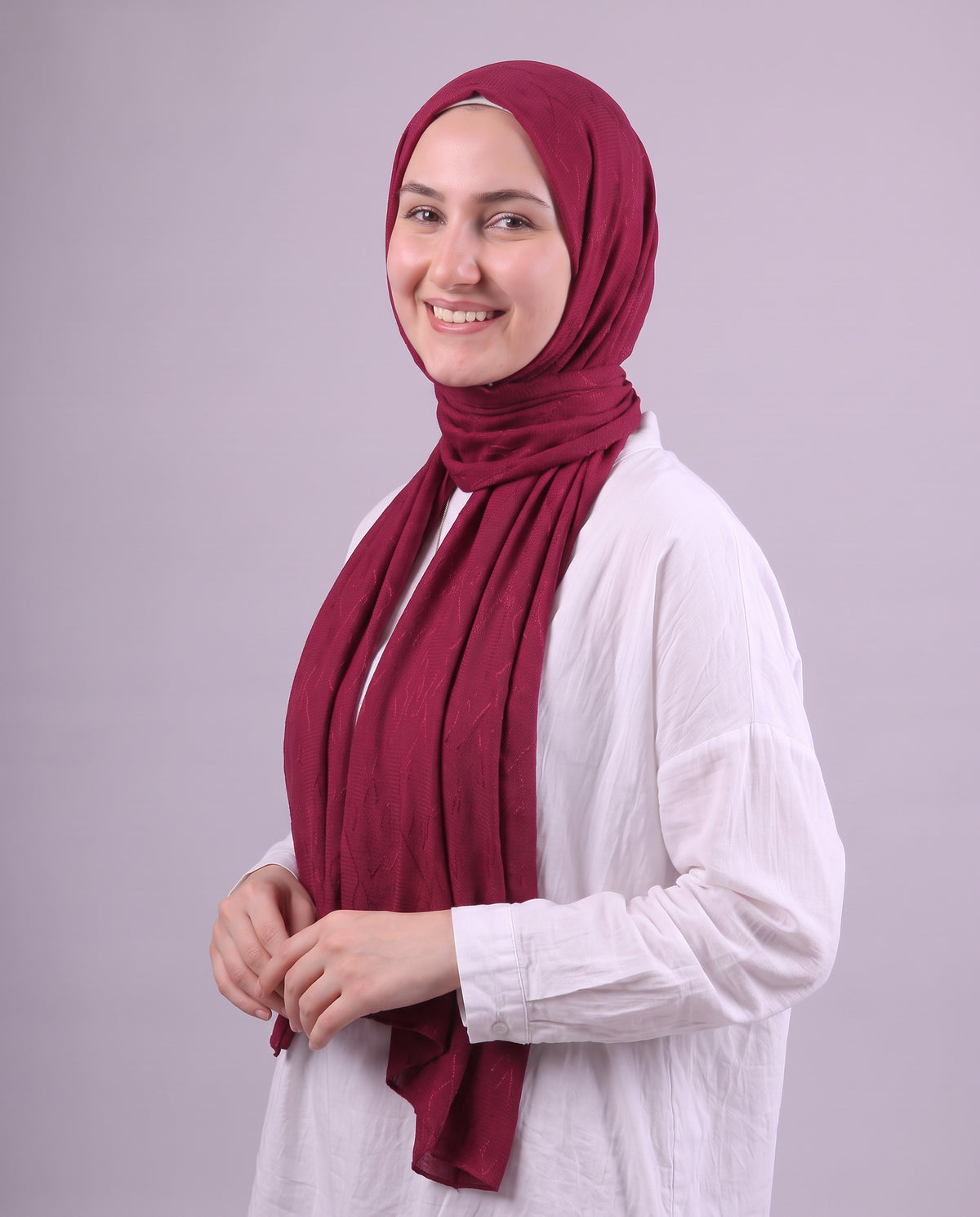 Storm Devore Kuwaiti Scarf - Burgundy