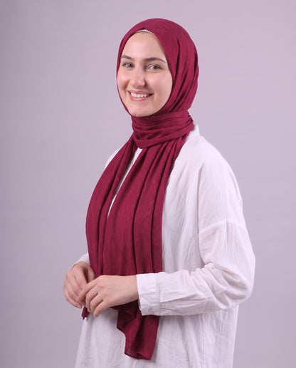 Storm Devore Kuwaiti Scarf - Burgundy