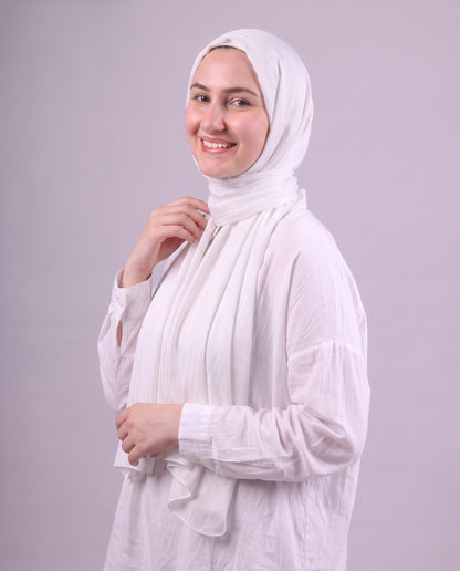 Lines Devore Kuwaiti Scarf - Off White