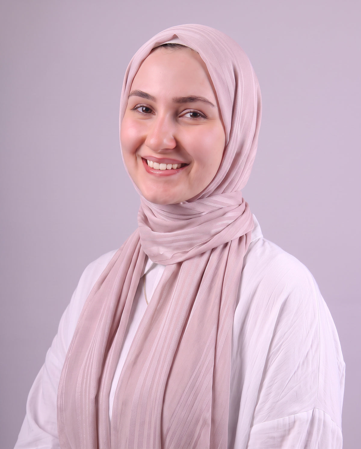 Lines Devore Kuwaiti Scarf - Pink