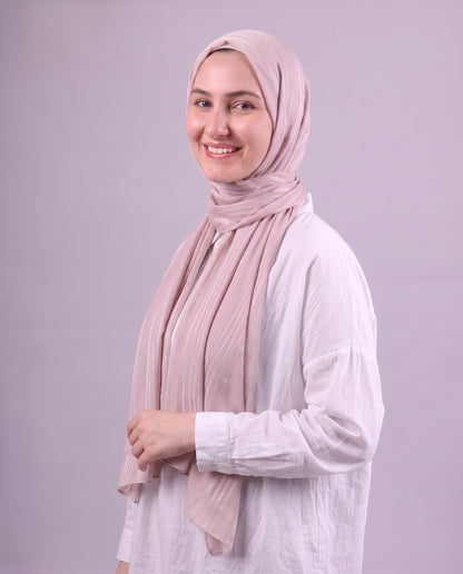 Lines Devore Kuwaiti Scarf - Pink