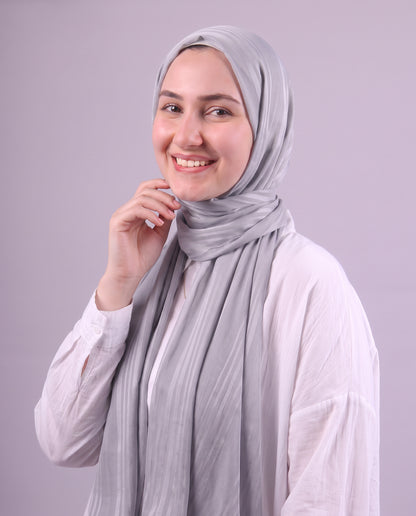 Lines Devore Kuwaiti Scarf - Grey