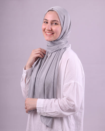 Lines Devore Kuwaiti Scarf - Grey