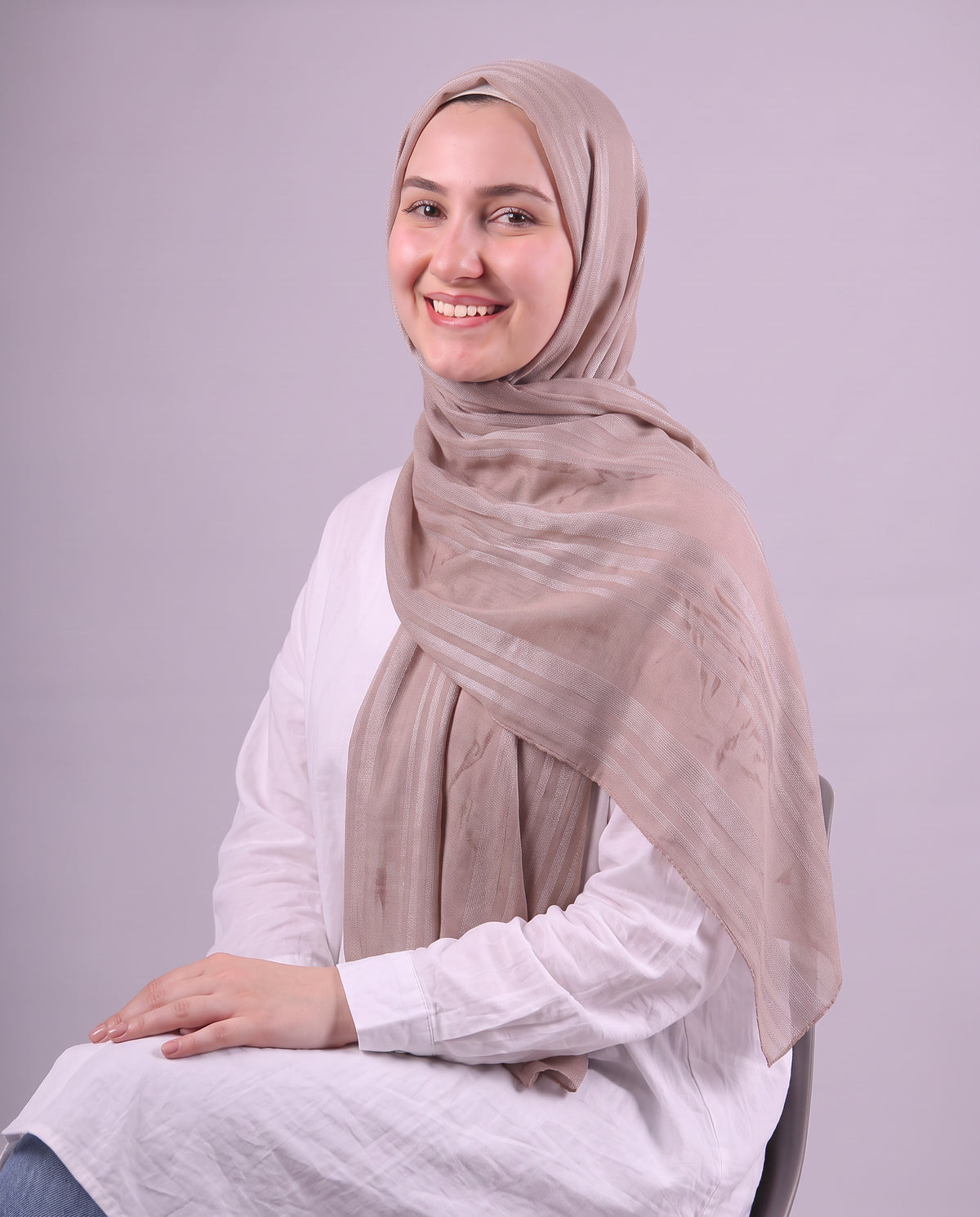 Lines Devore Kuwaiti Scarf - Cashmere