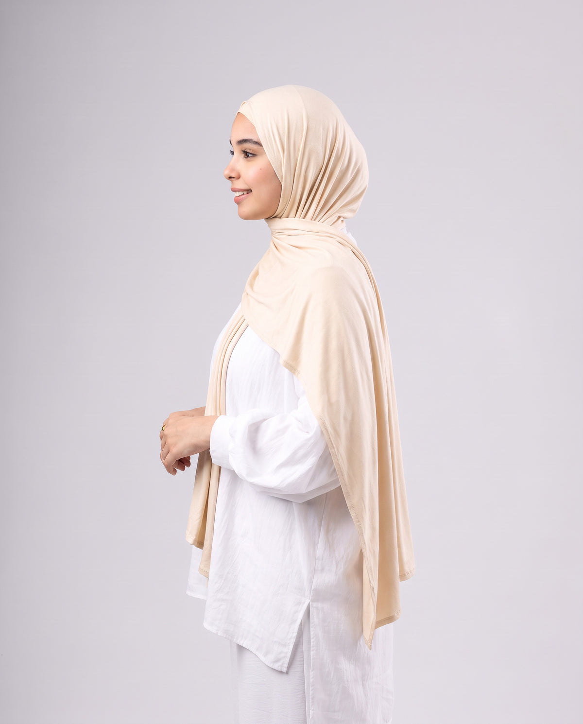 Jel Scarf and Bonnet Set - Creamy
