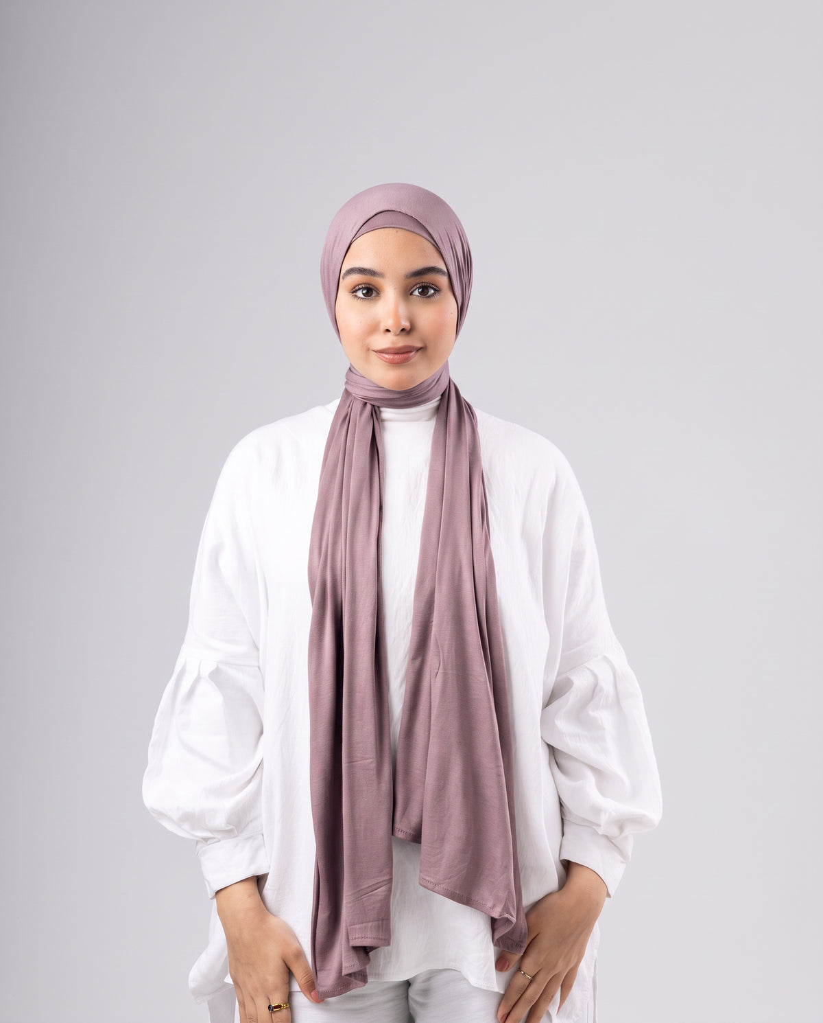 Jel Scarf and Bonnet Set - Dark Cashmere 2