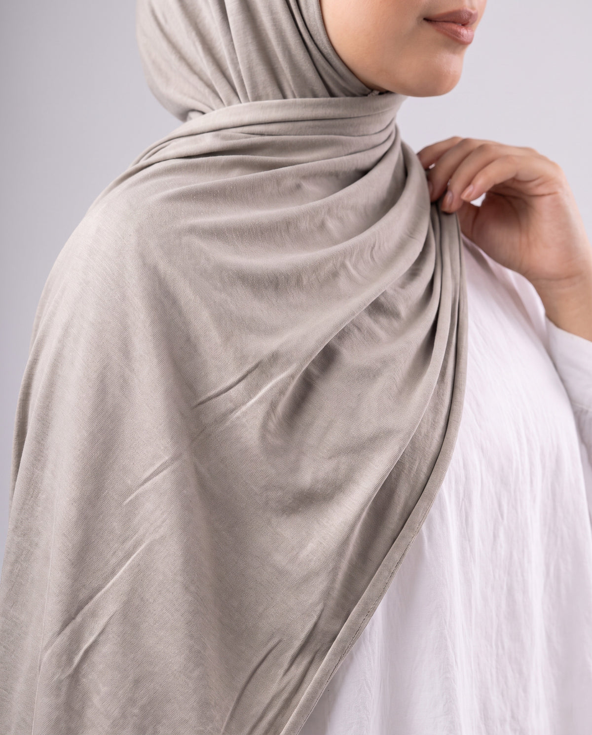 Jel Scarf and Bonnet Set - Dark Greige