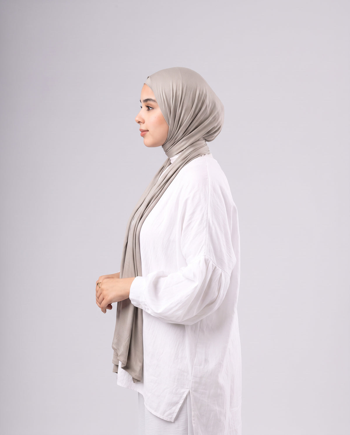 Jel Scarf and Bonnet Set - Dark Greige